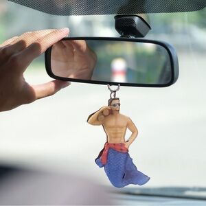 Mirror Hanger Ornament Lumberjack All American Red Blue Merman Mermaid Car Decor